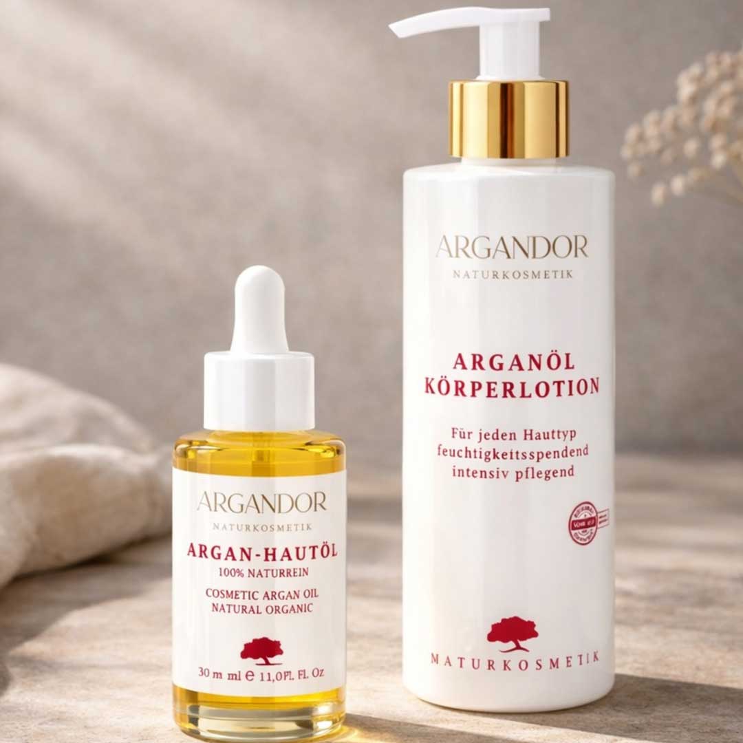 Pflegeset HAUTNAH: Arganöl Körperlotion & Arganöl Hautöl 100ml