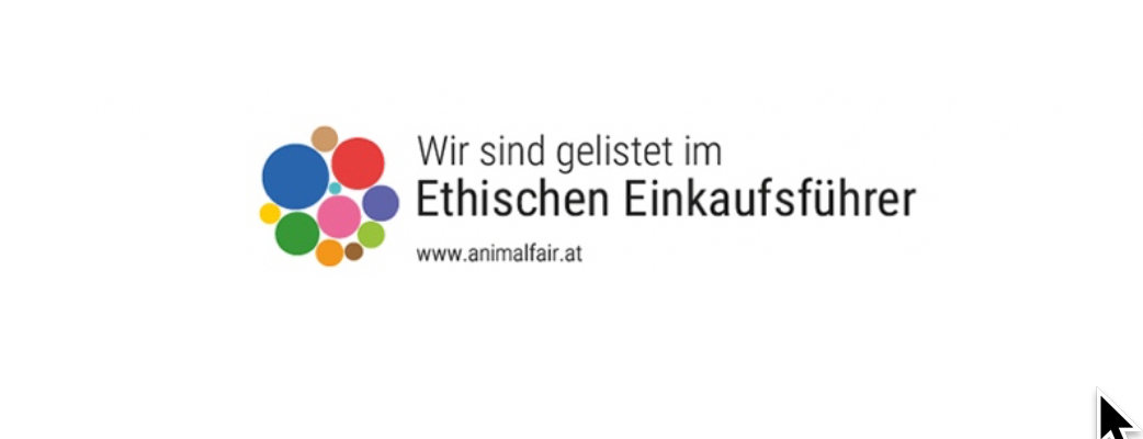 Logo von animalfair.at - wir sind gelistet im ethischen Einkaufsführer Logo von animalfair.at - wir sind gelistet im ethischen Einkaufsführer