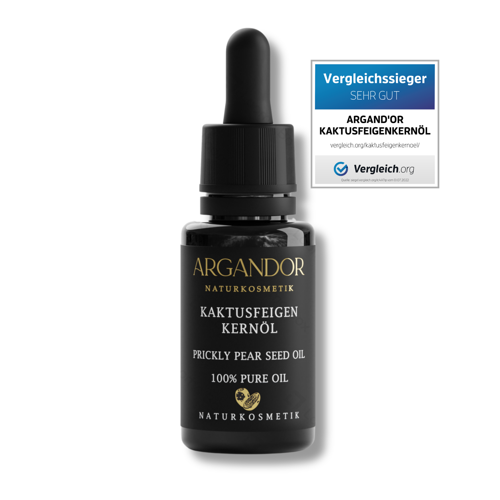 Kaktusfeigenkernöl Bio – 100% Natur pur – VERGLEICHS-SIEGER 2022 - 2025