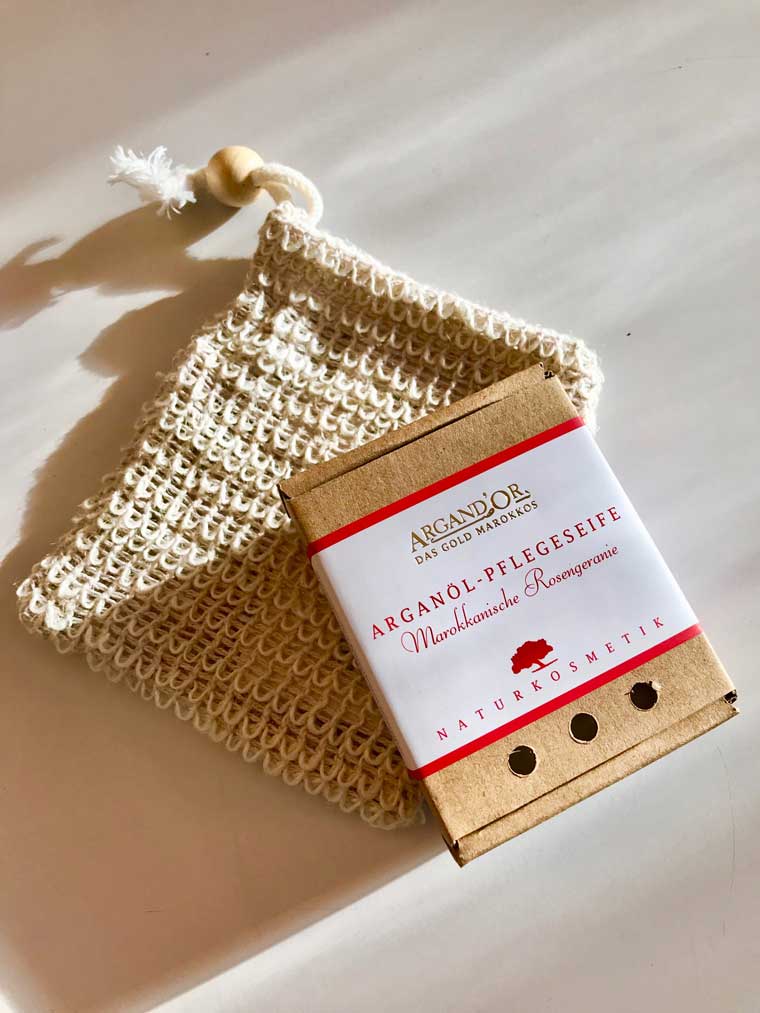 Seifensaeckchen für Seifenreste im Einsatz