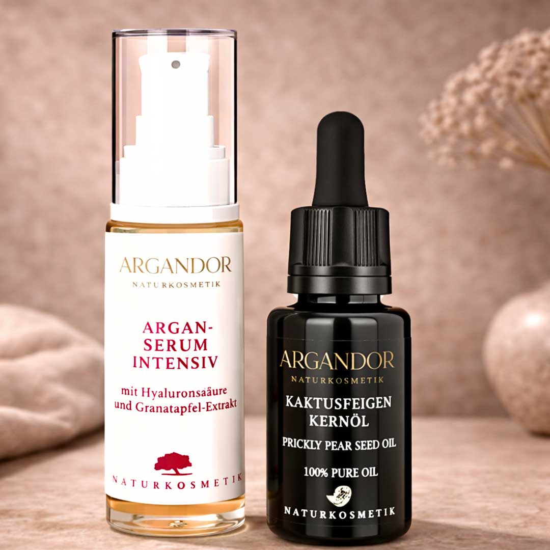 Pflegeset BOOST: Arganöl Serum Intensiv & Kaktusfeigenkernöl