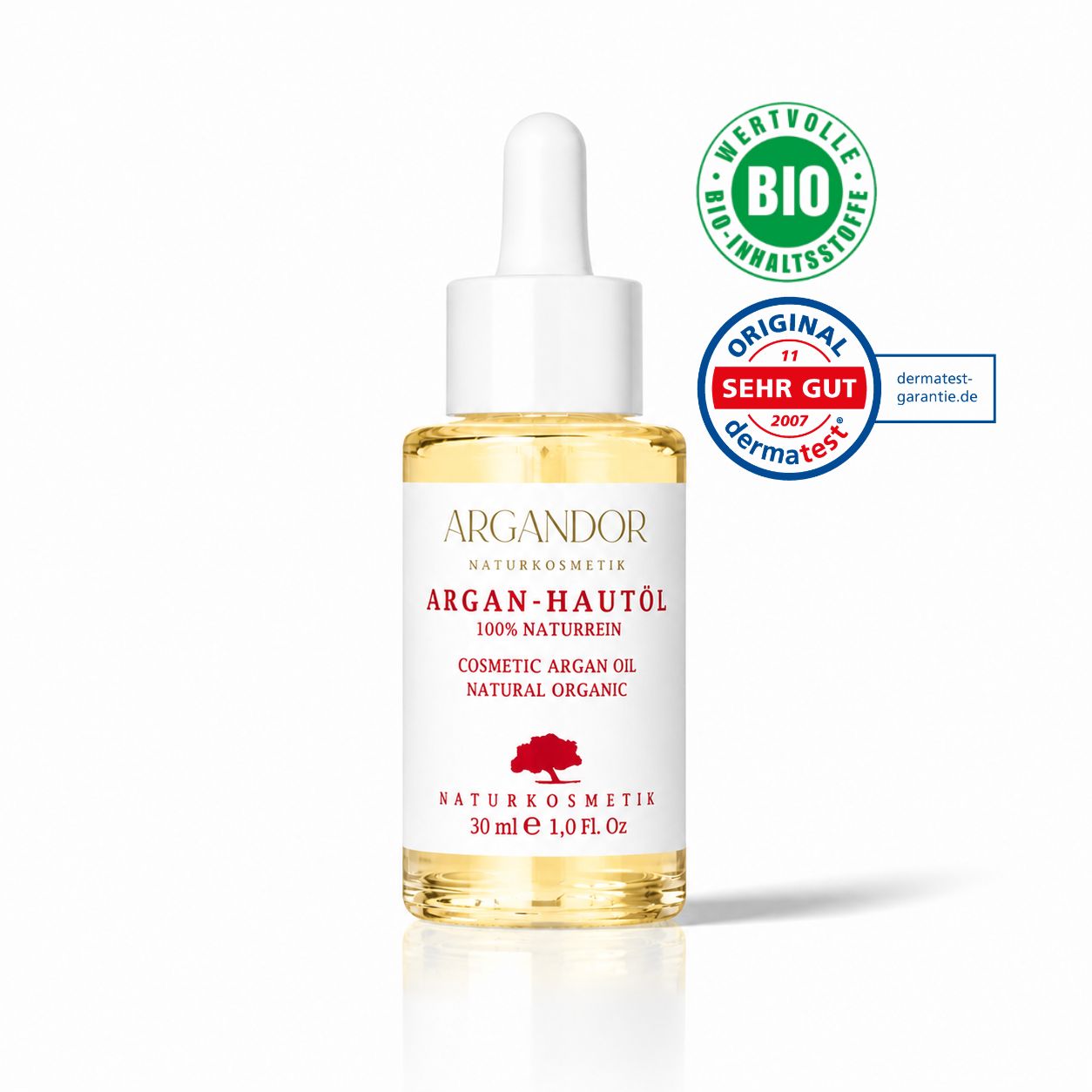 Arganöl-Hautöl Bio 30 ml – DERMATEST "sehr gut" - Laborgeprüfte 100% Reinheit & Echtheit