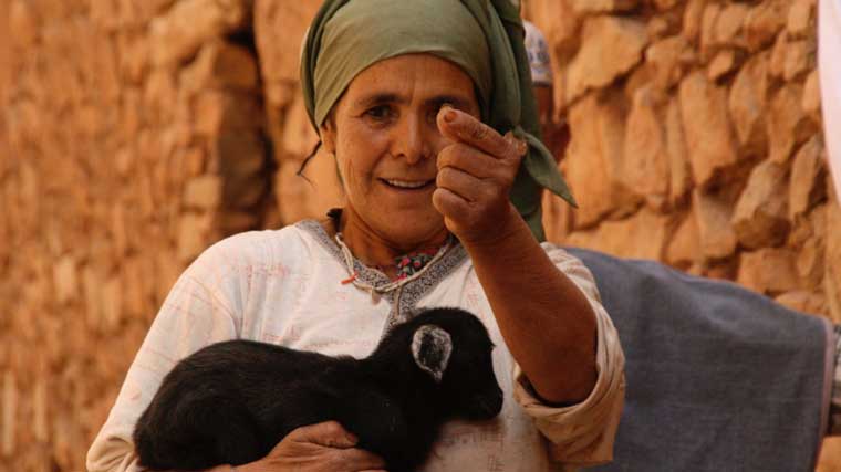 Berberfrau mit Arganoel