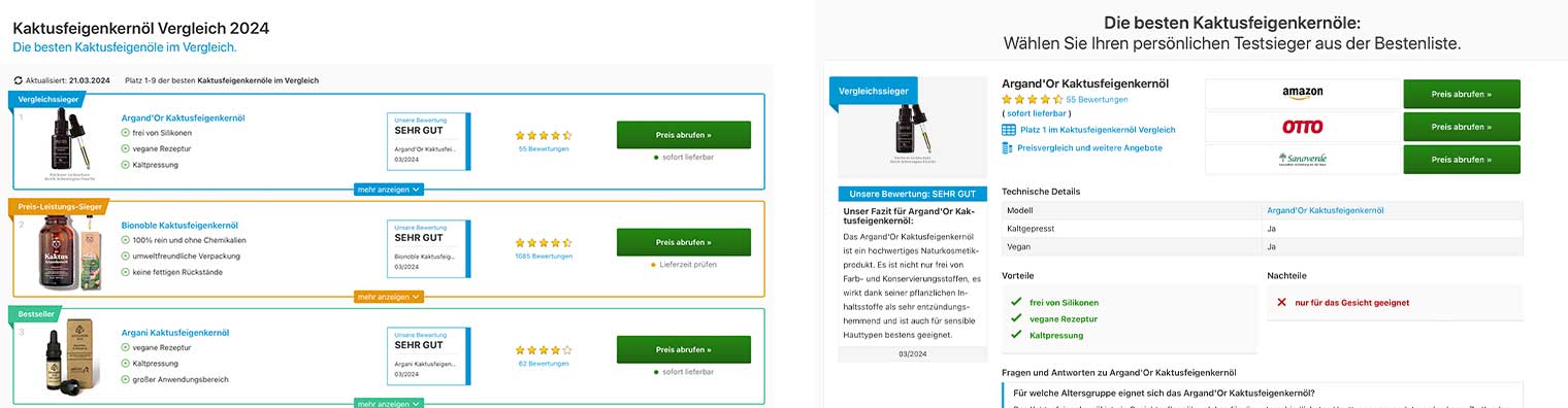 Screenshot vergleich.org 2024