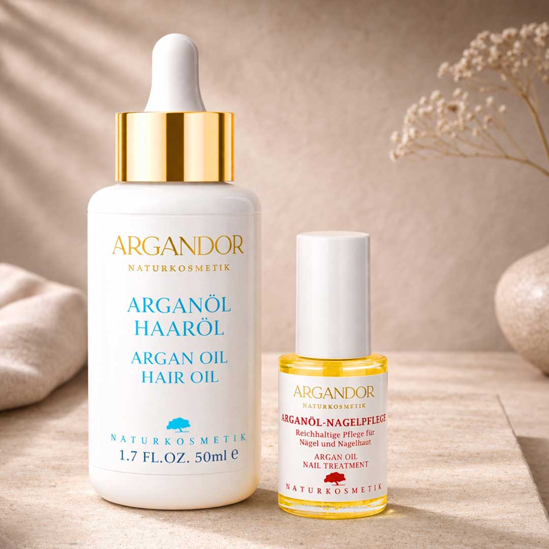 Pflegeset STRONG: Arganöl Haaröl & Arganöl Nagelpflege