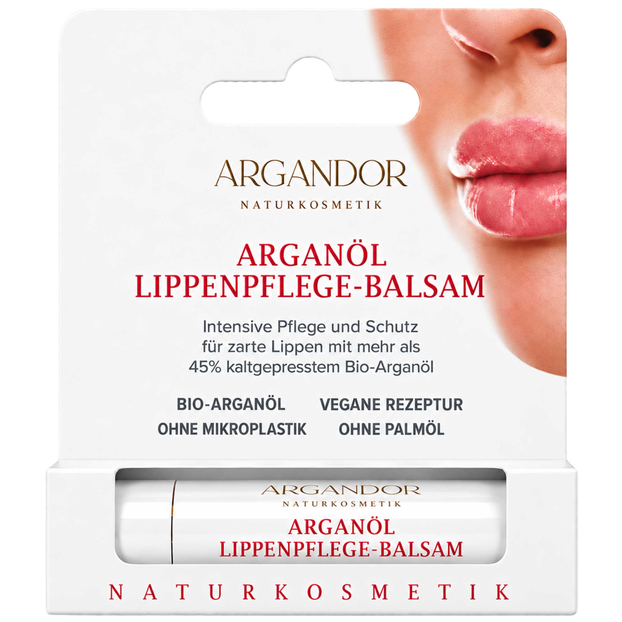 Arganöl Lippenpflege-Balsam - vegan, bio, ohne Palmöl
