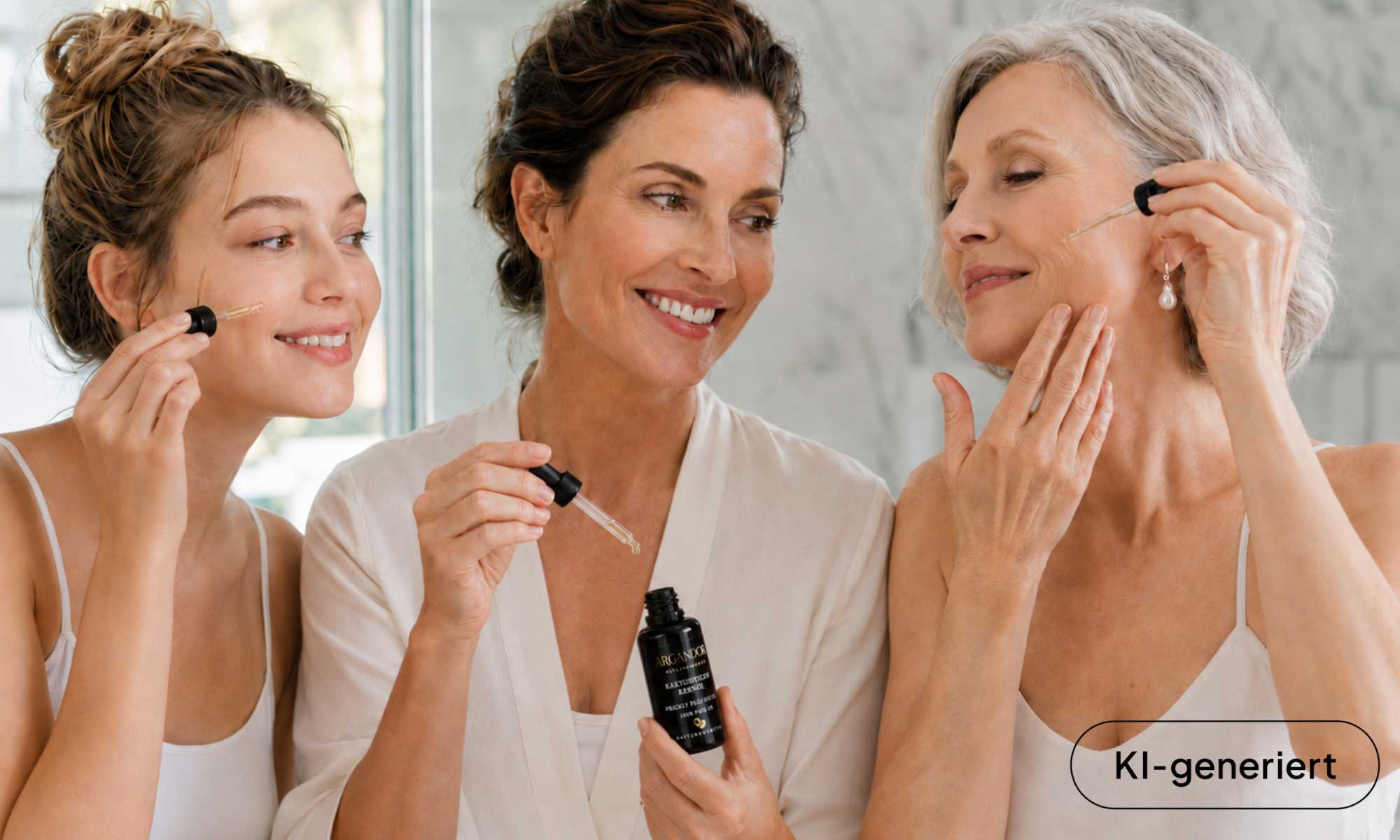 Frauen mit Kaktusfeigenkernöl von Argandor Cosmetic