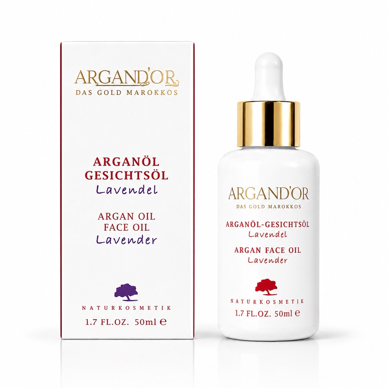 Arganöl Gesichtsöl LAVENDEL - mit echtem Natur-Lavendelöl